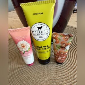 New Dionis Crisp Pear Goat Milk 2.5 oz. Hand Cream & Bonus Hand Creams